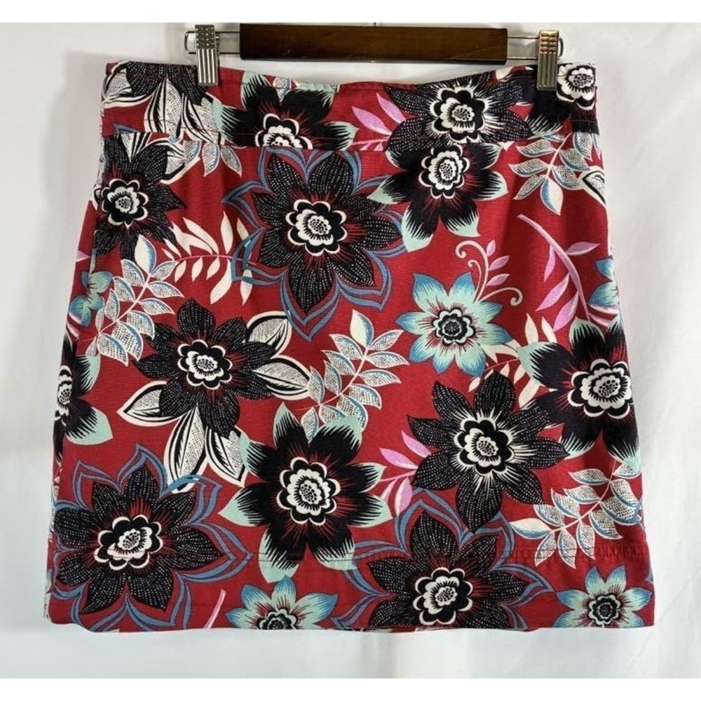 Talbots Floral Pencil Skirt Size 12 Lined Stretch Tropical